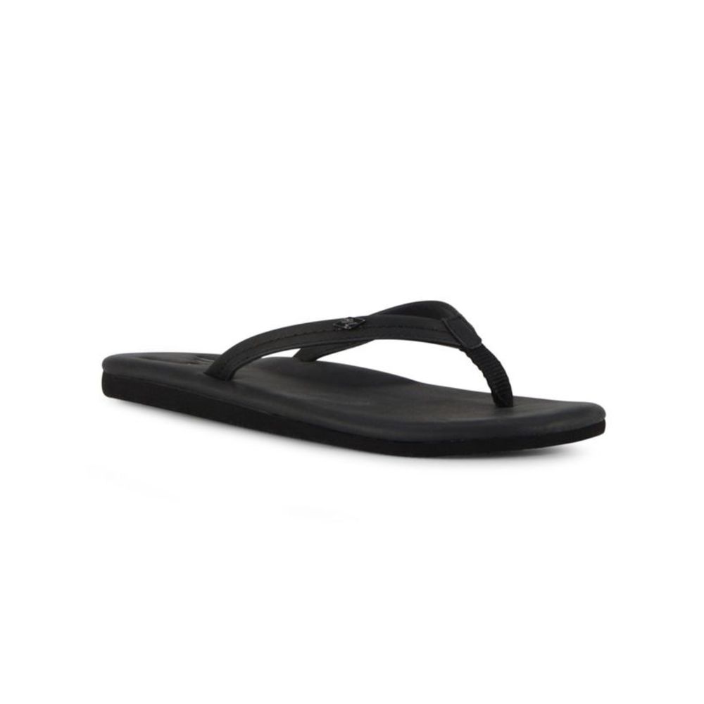 GUY HARVEY Womens Black Caribbean Round Toe Platform Slip On Flip Flop Sandal 9